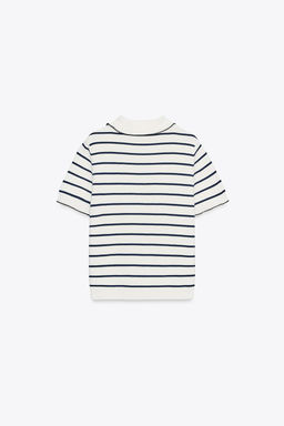 KNIT TOP WITH PIPING - Zara фото 8