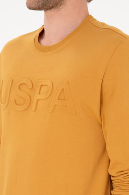 Erkek Hardal Basic Sweatshirt