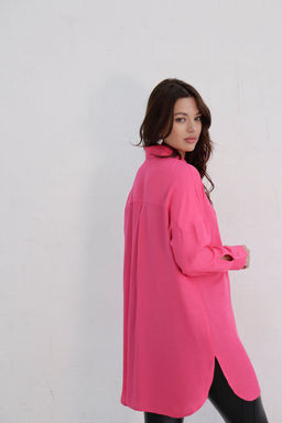 Базовая удлинённая рубашка свободного силуэта - Martichelli фото 93