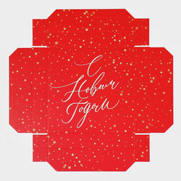 Цена за 2 шт. Коробка новогодняя складная «Новогодний подарок», 17×17×7 см, Новый год