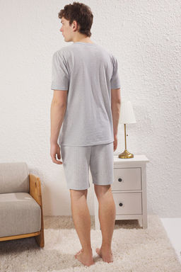 TRENDYOL MAN Bordo Regular Fit Yazl?k Sortlu Pijama Tak?m? THMSS21PT1005 - Trendyolmilla фото 4