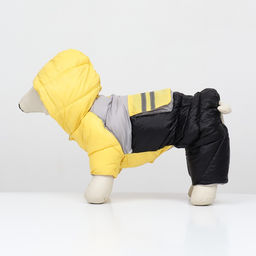 Комбинезон Анорак светоотражающий, размер 12 (ДС 28, ОГ 38, ОШ 27 см), чёрно-жёлтый - Simaland фото 3