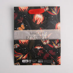 Цена за 2 шт. Пакет подарочный ламинированный, упаковка, Make life, MS 18?23?10 см