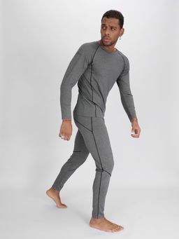Комплект мужского термобелья без начеса серого цвета 2213Sr - FUYOUKAI фото 17