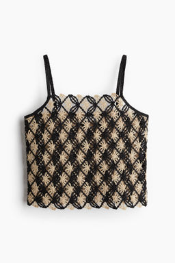 Top de tirantes efecto crochet