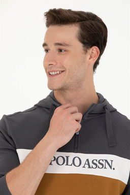 U. S. Polo Assn Мужской свитшот антрацитового цвета - U.s. polo assn фото 2