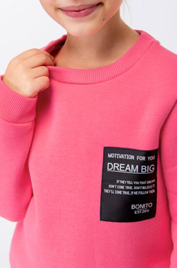 Теплый костюм для девочки из футера с начесом Bonito  фото 6