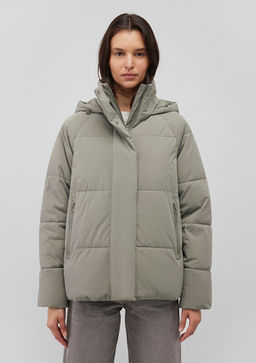 Kapusonlu Gri Sisme Mont - Mavi фото 3