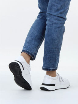 03-YG452-1 WHITE Кроссовки женские (натуральная кожа)