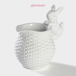 Молочник Доляна Зайка, 450 мл, цвет белый  фото 9