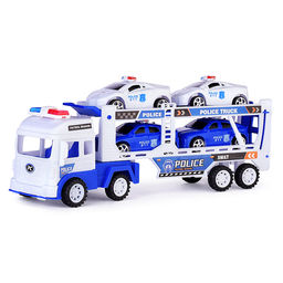 Автовоз "Полиция" с машинками, под колпаком