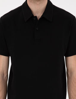 Siyah Slim Fit Polo Yaka Ti__rt - Pierre cardin фото 6