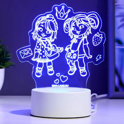 Светильник 3D RISALUX Подружки, LED-ночник, RGB, от сети  фото 5