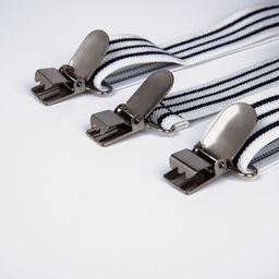 Подтяжки взрослые, ширина 2.5 см, цвет белый/чёрный - Simaland фото 3