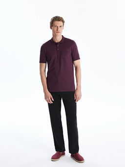 Polo Yaka K?sa Kollu Penye Erkek Ti??rt