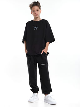 Футболка оверсайз: стильный выбор для молодых модников UD 7994 черный - Mini maxi фото 6