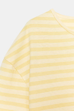 CAMISETA MANGA CORTA RAYAS / Amarillo - Zara фото 7