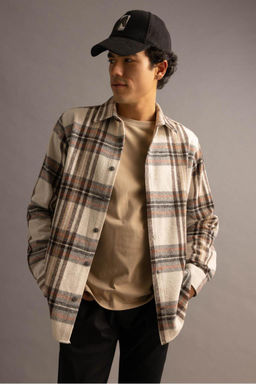 Рубашка стандартного кроя с длинным рукавом - Defacto фото 4