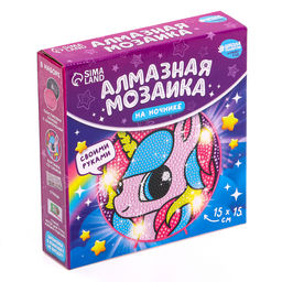 Ночник своими руками. Алмазная мозаика для детей на ночнике Единорожка, 15?15 см, набор для творчества