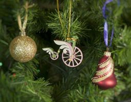 Елочная игрушка - Ретро велосипед 6011 Angel