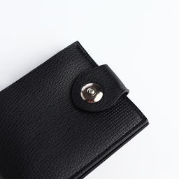 Портмоне мужское «Бадр», на кнопке, отдел для карт, монет, чёрное