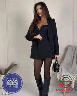 Классический костюм двойка пиджак и юбка-шорты - Bruno фото 8