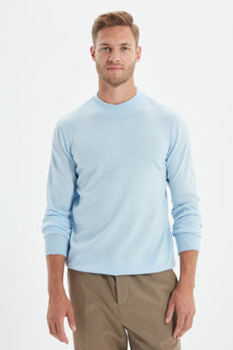 TRENDYOL MAN Siyah Slim Fit Dar Kesim Yar?m Bal?kc? Yaka Basic Kazak TMNAW21KZ0758 - Trendyolmilla фото 21