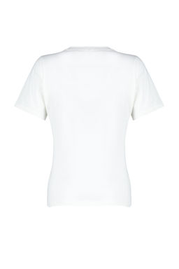 Ekru Onden Pilise Detayl? Regular/Normal Kal?p Bisiklet Yaka Orme Bluz TWOSS24BZ00302