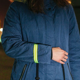 Светоотражающая лента-стропа, 20 мм, 5±1 м, 2 полосы, салатовая