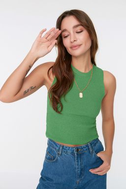 Trendyolmilla Pembe Bisiklet Yaka Triko Bluz TWOSS21BZ0098  фото 27