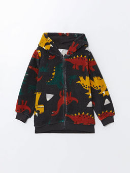 Kap??onlu Pel?? Erkek Bebek Fermuarl? Sweatshirt