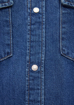 Ted Koyu Indigo Mavisi Denim Jean Gomlek  фото 6