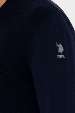 Мужской темно-синий базовый трикотажный кардиган - U.s. polo assn фото 14