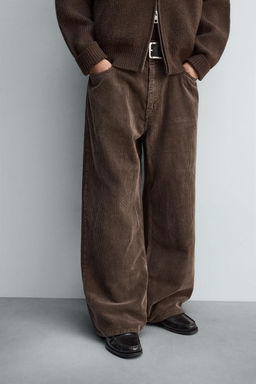 PANTAL?N RELAXED FIT PANA / Marr?n - Zara фото 5