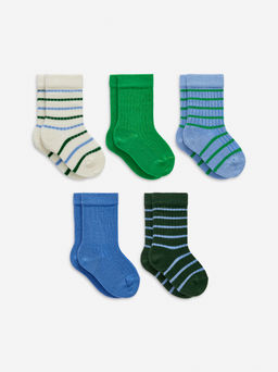 Calcetines de punto de canal? para beb?, 5 pares
