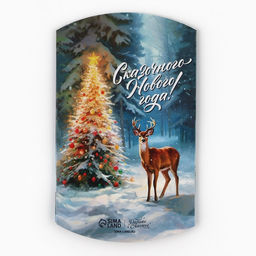 Цена за 5 шт. Коробка новогодняя складная фигурная Олень, 11 х 8 х 2 см - Дарите счастье фото 6