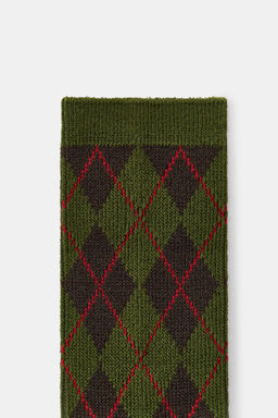 DIAMOND COTTON BLEND SOCKS - Zara фото 6