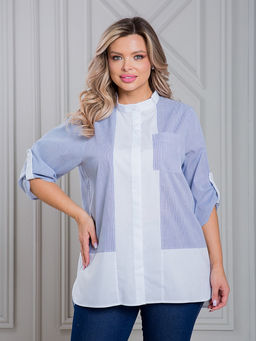 Блузка 1472 в стиле колорблок