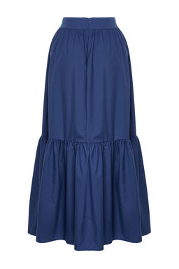 TRENDYOLMILLA Indigo Klos Pamuklu Maxi Boy Dokuma Etek TWOSS24ET00059  фото 9