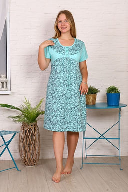 Сорочка на пуговицах, ментол, вензеля (678-2) - Плиона фото 2