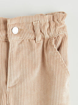 Beli Lastikli Kadife K?z ?ocuk Pantolon