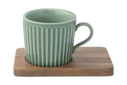 Набор чашек Время отдыха, зелёная, светло-зелёная, пудровая, светло-серая, 0,11 л, 4 шт - Easy life фото 7