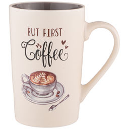 КРУЖКА BUT FIRST COFFEE 385 МЛ