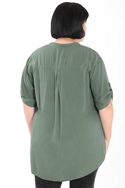 Рубашка летняя женская из района с бабочками - Almond фото 2