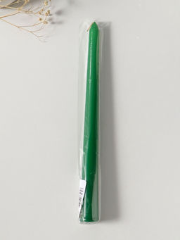 Цена за 2 шт. Свеча античная 25 см, 58 гр, 7 ч, цв. зелёный