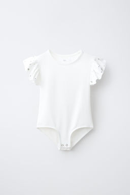 BODY MANGAS VOLANTE TACHAS / Blanco