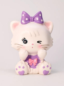 Копилка Milly Cat, purple (18 см), пластик