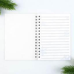 Подарочный набор новогодний, блокнот на спирали А6, 60 листов и магнитные закладки 2 шт. «Для девочек»