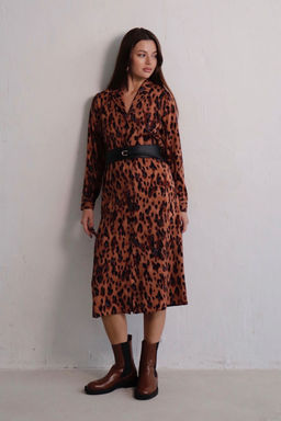 Платье-рубашка с английским воротником принт - Martichelli фото 256