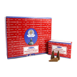 Благовония Satya Back Flow Cones Dragon Blood стелющийся дым конусы 1шт - 10 конусов